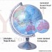 OkaeYa Political World Globe/Political Student World Globe/Educational Globe 8'' inch, Steel Arc and Base.